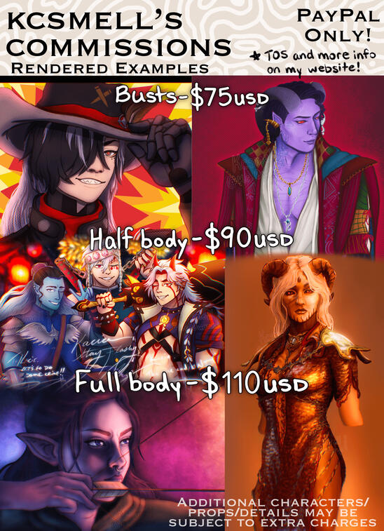 Rendered comms examples